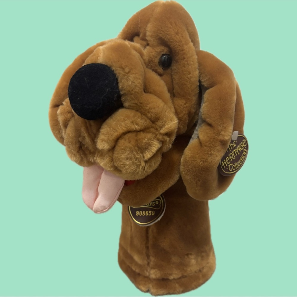 Vintage Wrinkles the Dog hand puppet